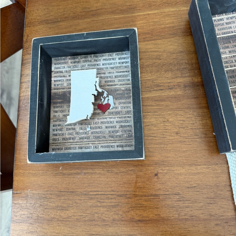 Primitives by Kathy Black and White Rhode Island Decor with Red Heart